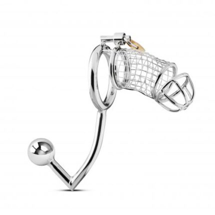 Sinner - Metalen Kuisheidskooi Met Buttplug