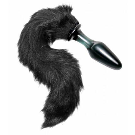 Midnight Fox Glazen Buttplug Met Staart