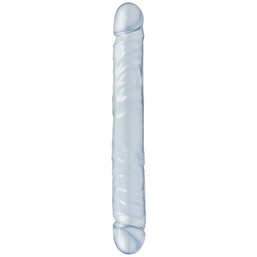 0287-02-CD Crystal Jellies Dubbel Dildo - Transparant - Afbeelding 1