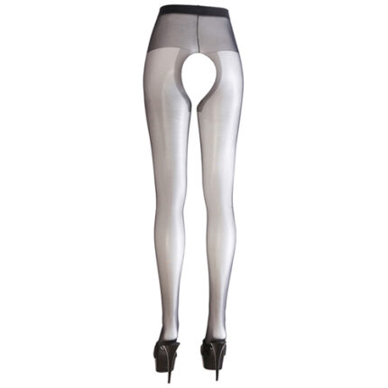 Zwarte Panty met open kruis
