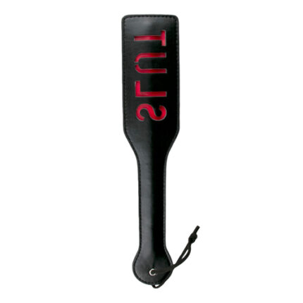 Zwarte leren paddle - Slut